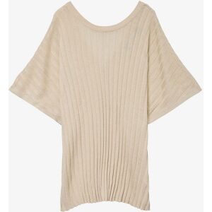 Vero Moda Curve - Toppi vmcBarbados SS V-back Pullover - Grå 46/48 Kvinner Vero Moda Curve - Toppi vmcBarbados SS V-back Pullover - Grå 46/48 Kvinner
