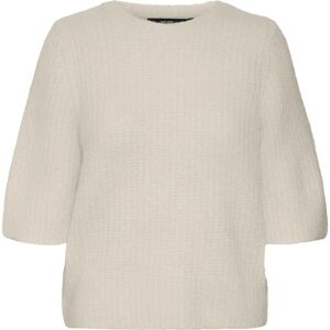 Vero Moda - Top vmAwsome 2/4 O-neck Pullover - Beige - Genser Vero Moda - Top vmAwsome 2/4 O-neck Pullover - Beige - Genser