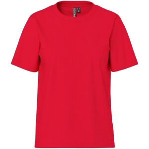 pcRia SS Solid Tee - Röd - T-shirt för kvinnor pcRia SS Solid Tee - Röd - T-shirt för kvinnor