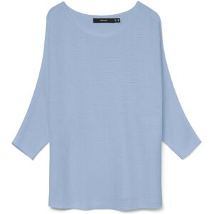 Vero Moda - NORA 3/4 Boatneck Bluse - Blå Vero Moda - NORA 3/4 Boatneck Bluse - Blå