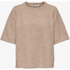 Only - onlElla 2/4 O-neck Pullover - Beige - Tröja Only - onlElla 2/4 O-neck Pullover - Beige - Tröja
