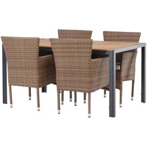ebuy24 Hagenett - Natur, Bord 90x150cm, 4 Stoler ebuy24 Hagenett - Natur, Bord 90x150cm, 4 Stoler