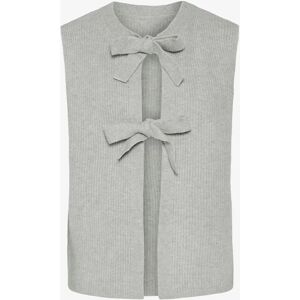 pcSilly SL Rev Tie Vest i strikk - Grå - Vest pcSilly SL Rev Tie Vest i strikk - Grå - Vest