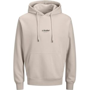 Jack & Jones Hoodie - Jjesoho - Herren Creme, Harmaa, Grå - Huvtröja Jack & Jones Hoodie - Jjesoho - Herren Creme, Harmaa, Grå - Huvtröja