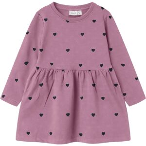 NAME IT MINI Mädchen Midikleid mit Herzmuster Langarm - Kleid NAME IT MINI Mädchen Midikleid mit Herzmuster Langarm - Kleid