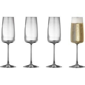 Lyngby Glas Ensemble de 4 Flûtes à Champagne en Cristal - 30 cl - Publicité Lyngby Glas Ensemble de 4 Flûtes à Champagne en Cristal - 30 cl - Publicité