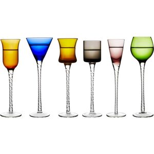 Lyngby Glas Set med 6 färgglada handblåsta snapsglas Lyngby Glas Set med 6 färgglada handblåsta snapsglas