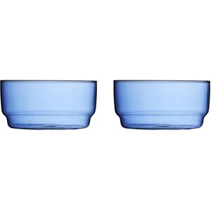 Lyngby Glas Modèle 32368 Bol en Verre Bleu Empilable - Salle à Manger - Publicité Lyngby Glas Modèle 32368 Bol en Verre Bleu Empilable - Salle à Manger - Publicité