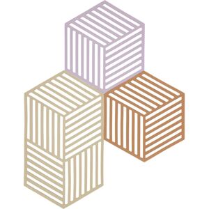 Set de 3 dessous-de-plat HEXAGON Indigo - Zone Denmark - Publicité Set de 3 dessous-de-plat HEXAGON Indigo - Zone Denmark - Publicité