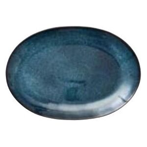 Bitz 821298 Ovales Serviertablett - Steingut Schwarz, Blau Bitz 821298 Ovales Serviertablett - Steingut Schwarz, Blau