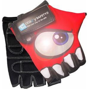 Gants de Vélo pour Enfants CRAZY SAFETY - Rouge - Yeux Reflectifs - Publicité Gants de Vélo pour Enfants CRAZY SAFETY - Rouge - Yeux Reflectifs - Publicité