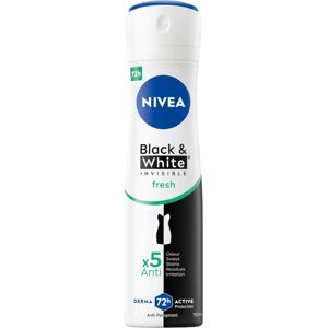Nivea Black&White Invisible Fresh Spray Antisudorifique - Spray Antitranspirant - Publicité Nivea Black&White Invisible Fresh Spray Antisudorifique - Spray Antitranspirant - Publicité