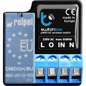 Blebox SwitchBox V3 - Disjoncteur avec mesure d'énergie - Publicité Blebox SwitchBox V3 - Disjoncteur avec mesure d'énergie - Publicité