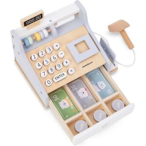 Caisse enregistreuse en bois MAMABRUM - Clavier numérique, Abacus, Scanner - 3+ ans - Publicité Caisse enregistreuse en bois MAMABRUM - Clavier numérique, Abacus, Scanner - 3+ ans - Publicité