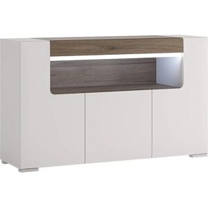 Signature White 3 Door Sideboard with Open Shelving - Sideboard Signature White 3 Door Sideboard with Open Shelving - Sideboard