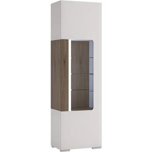 Signature White Tall Narrow Glazed Display Cabinet - Display Cabinet Signature White Tall Narrow Glazed Display Cabinet - Display Cabinet