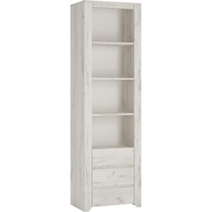 Fiji White Oak Tall Narrow 3 Drawer Bookcase - Bookcase Fiji White Oak Tall Narrow 3 Drawer Bookcase - Bookcase