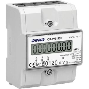 ORNO OR-WE-520 Driedelige meter - Klasse B ORNO OR-WE-520 Driedelige meter - Klasse B