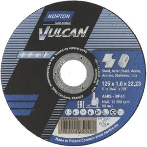 Disco da taglio Vulcan 125X10 per acciaio e inox Disco da taglio Vulcan 125X10 per acciaio e inox