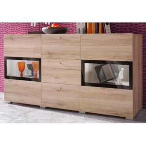 MUEBLES Austin Model - Vitrína s 2 Dveřmi a 3 Šuflíky MUEBLES Austin Model - Vitrína s 2 Dveřmi a 3 Šuflíky