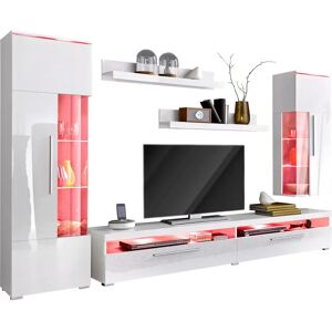 INOSIGN India 245cm Weiße Hochglanz Mediawand - Wohnwand INOSIGN India 245cm Weiße Hochglanz Mediawand - Wohnwand