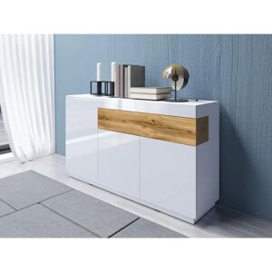INOSIGN SILKE Biały Wysoki Połysk Votane Dębowa Komoda - Sideboard INOSIGN SILKE Biały Wysoki Połysk Votane Dębowa Komoda - Sideboard