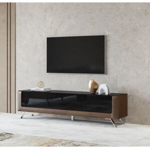 Leonique Kasai Wallnut Columbia Schwarz Hochglanz Sideboard - Sideboard Leonique Kasai Wallnut Columbia Schwarz Hochglanz Sideboard - Sideboard