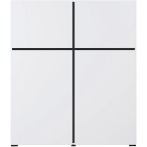 INOSIGN Cross Blanco/Negro Mueble Alto Moderno Sin Manijas - Mueble de Almacenamiento INOSIGN Cross Blanco/Negro Mueble Alto Moderno Sin Manijas - Mueble de Almacenamiento