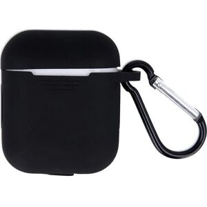 TechSolz TechSolz Étui de chargement en silicone pour AirPod avec crochet - Noir - Publicité TechSolz TechSolz Étui de chargement en silicone pour AirPod avec crochet - Noir - Publicité