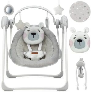 Balançoire bébé MoMi LISS Bear - 5 Vitesses, Minuterie, 8 Mélodies - Publicité Balançoire bébé MoMi LISS Bear - 5 Vitesses, Minuterie, 8 Mélodies - Publicité