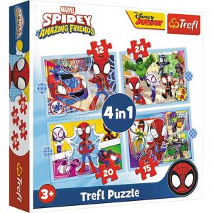 Trefl 34611 Rompecabezas - Spidey y sus increíbles amigos - 4 en 1 - Para niños Trefl 34611 Rompecabezas - Spidey y sus increíbles amigos - 4 en 1 - Para niños