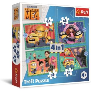 Trefl 4-en-1 Puzzle - Minions locos - Puzzle Trefl 4-en-1 Puzzle - Minions locos - Puzzle