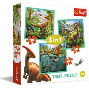 Rompecabezas Trefl 3 en 1 - El increíble mundo de los dinosaurios Rompecabezas Trefl 3 en 1 - El increíble mundo de los dinosaurios