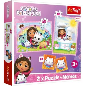 Trefl Gabby Dollhouse 2v1 puzzle a memo - Dětská aktivita Trefl Gabby Dollhouse 2v1 puzzle a memo - Dětská aktivita