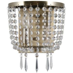 Italux Cortina Wall Lamp - Antique Bronze 2 Light Crystal Glass E14 Italux Cortina Wall Lamp - Antique Bronze 2 Light Crystal Glass E14