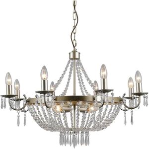Italux Cortina - Champagne Pendant Light with Crystal Glass Shade - 12 Light Italux Cortina - Champagne Pendant Light with Crystal Glass Shade - 12 Light