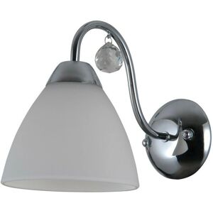 Italux Lugano - Chrome White Wall Lamp E27 - Wall Light Italux Lugano - Chrome White Wall Lamp E27 - Wall Light