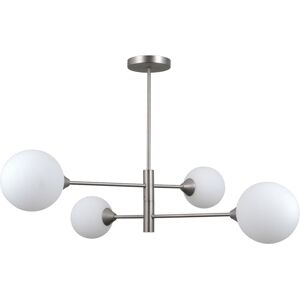 Italux Evora Modern 4-Light Satin Nickel Ceiling Lamp - Ceiling Light Italux Evora Modern 4-Light Satin Nickel Ceiling Lamp - Ceiling Light