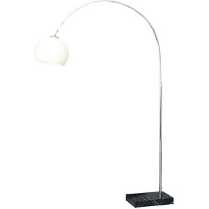 Italux Piegano - Modern Chrome Floor Lamp with Shiny Shade - 1 Light Italux Piegano - Modern Chrome Floor Lamp with Shiny Shade - 1 Light