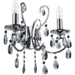 Italux Black Wall Lamp - 2 Light E14 - Classic Design Italux Black Wall Lamp - 2 Light E14 - Classic Design