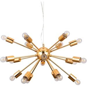 Italux Theo Modern Golden Pendant Light - 18 E27 Italux Theo Modern Golden Pendant Light - 18 E27