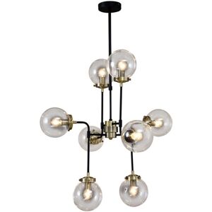 Italux Odelia Pendant Light - 8 Light Industrial Retro Black Italux Odelia Pendant Light - 8 Light Industrial Retro Black