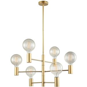 Italux Veva - Modern Gold Steel Hanging Pendant Light 6-Lamp E27 Italux Veva - Modern Gold Steel Hanging Pendant Light 6-Lamp E27