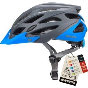 Lekki kask rowerowy Meteor Marven - szary/niebieski Lekki kask rowerowy Meteor Marven - szary/niebieski