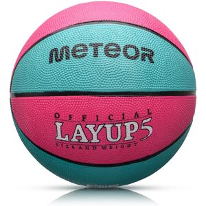 Meteor Layup 5 Ballon de Basket Rose et Bleu - Basketball - Publicité Meteor Layup 5 Ballon de Basket Rose et Bleu - Basketball - Publicité