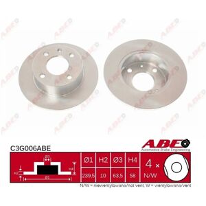 ABE C3G006ABE Voorremmen schijf - Schijfrem ABE C3G006ABE Voorremmen schijf - Schijfrem