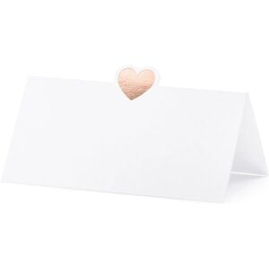 Carte de place cœur en or rose PartyDeco - Carte de place - Publicité Carte de place cœur en or rose PartyDeco - Carte de place - Publicité