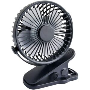 Stolní ventilátor Blow s klipem 10cm USB+Baterie Černý Stolní ventilátor Blow s klipem 10cm USB+Baterie Černý
