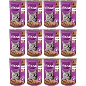 Nourriture humide WHISKAS au canard en gelée - 24x400g - Publicité Nourriture humide WHISKAS au canard en gelée - 24x400g - Publicité