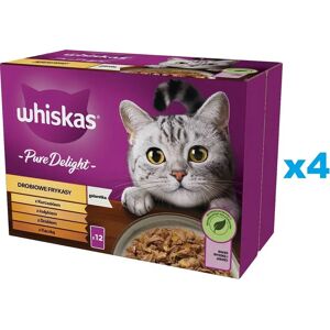 Nourriture humide naturelle pour chats Whiskas - 48x85g Poulet, Dinde, Volaille, Canard en Gelée - Publicité Nourriture humide naturelle pour chats Whiskas - 48x85g Poulet, Dinde, Volaille, Canard en Gelée - Publicité